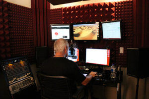 Johnny in voice recording studio