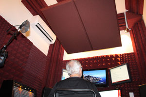 Johnny in voice recording studio