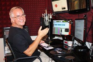 Johnny in voice recording studio